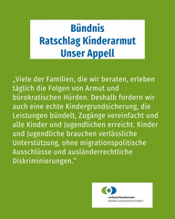 Gemeinsamer Appell: Nicht an der Zukunft sparen: Jugendarmut bekämpfen, Teilhabe sichern