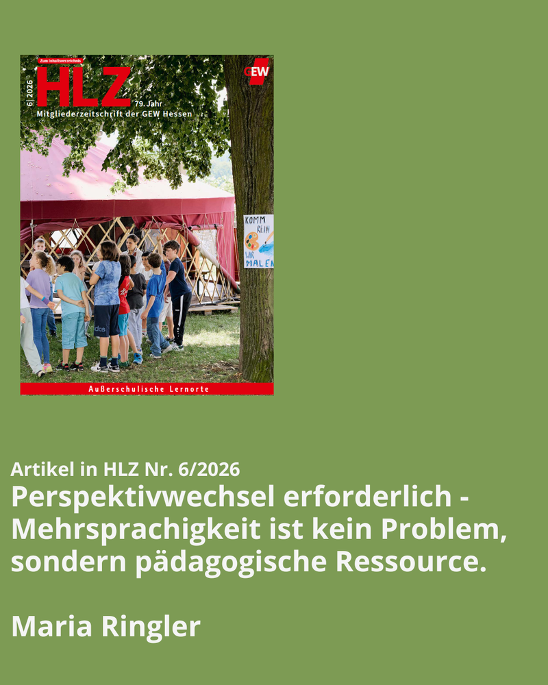 Link Artikel HLZ GEW Mehrsprachigkeit Maria Ringler