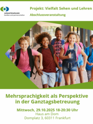 Flyer Veranstaltung Mehrsprachigkeit in der Ganztagsbetreuung