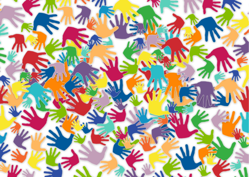 Bunte Hände Fördermitgliedschaft Verband binationaler Familien und Partnerschaften